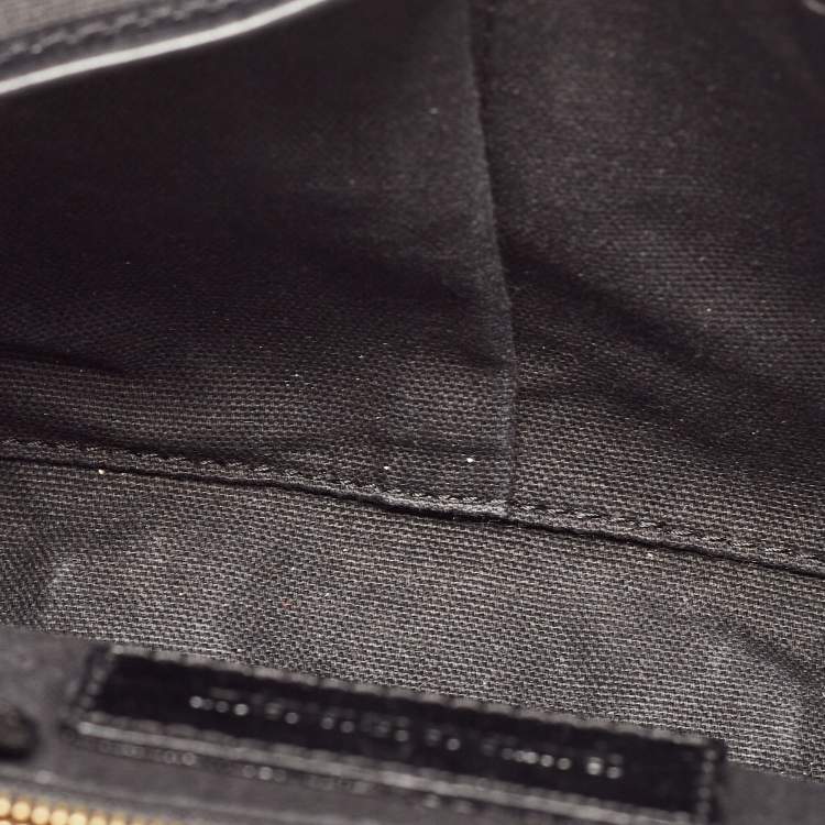 Pre Owned Burberry Black House Check Canvas and Leather Abbott Shoulder Bag