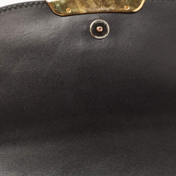Pre Owned Burberry Black House Check Canvas and Leather Abbott Shoulder Bag