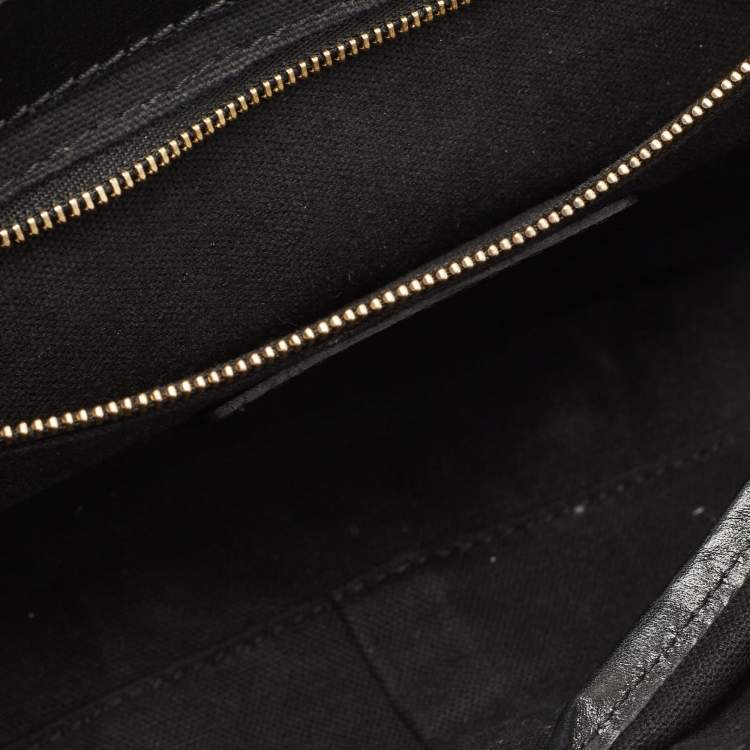 Pre Owned Burberry Black House Check Canvas and Leather Abbott Shoulder Bag