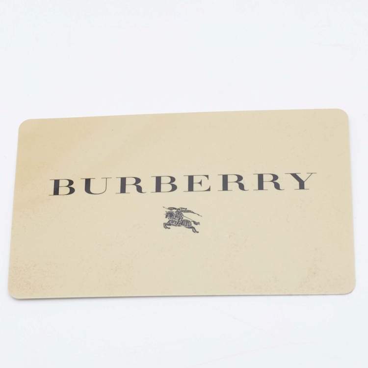 Pre Owned Burberry Beige/Brown House Check Canvas and Leather Hobo