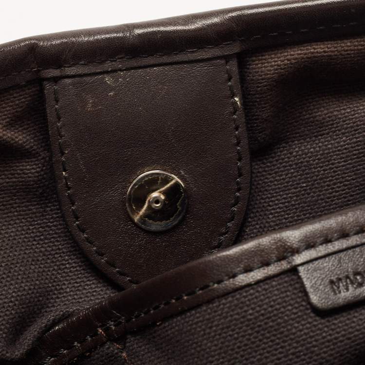 Pre Owned Burberry Beige Haymarket Check Coated Canvas and Leather Small Northfield Tote