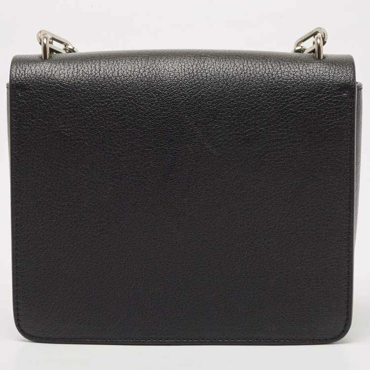 Pre Owned Burberry Black Leather Small D Ring Shoulder Bag
