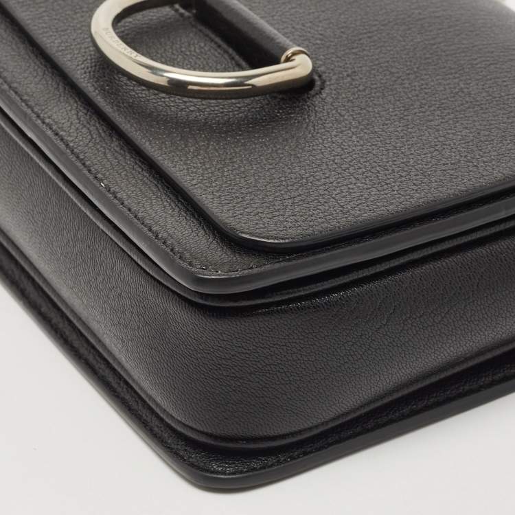 Pre Owned Burberry Black Leather Small D Ring Shoulder Bag