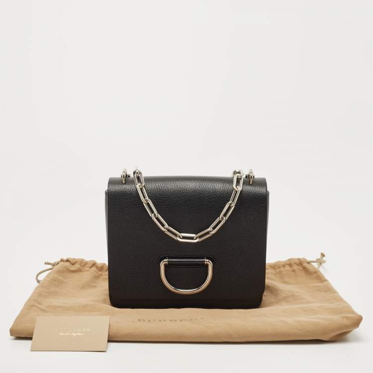 Pre Owned Burberry Black Leather Small D Ring Shoulder Bag