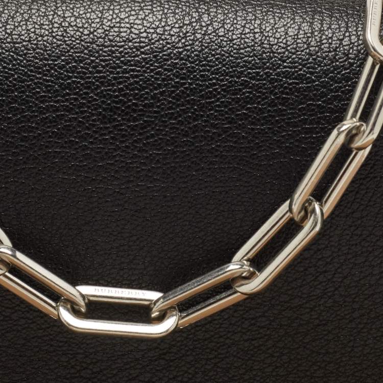 Pre Owned Burberry Black Leather Small D Ring Shoulder Bag