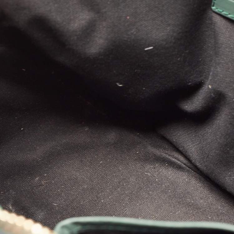 Pre Owned Burberry Green/Beige House Check Fabric and Leather Orchard Bowler Bag