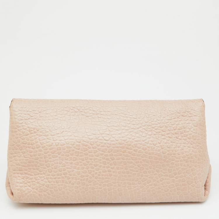 Pre Owned Burberry Pink Leather Mildenhall Shoulder Bag