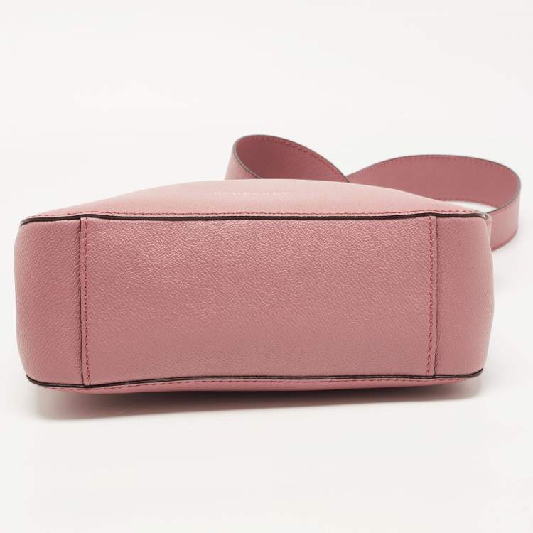 Pre Owned Burberry Pink Leather Helmsley Crossbody Bag
