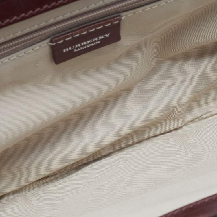 Pre Owned Burberry Multicolor Floral Printed Canvas and Leather Kisslock Frame Chain Clutch