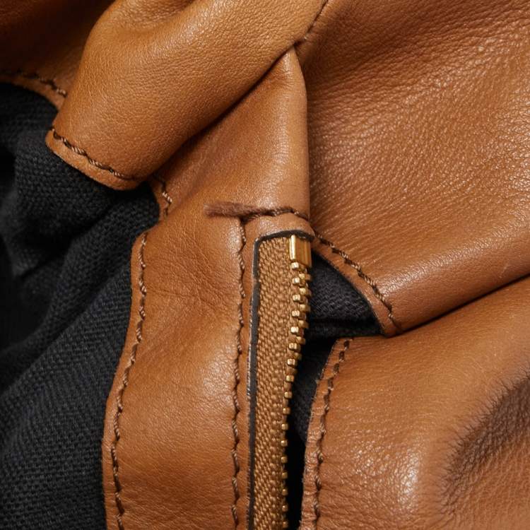 Pre Owned Burberry Beige House Check Canvas and Leather Large Parsons Hobo