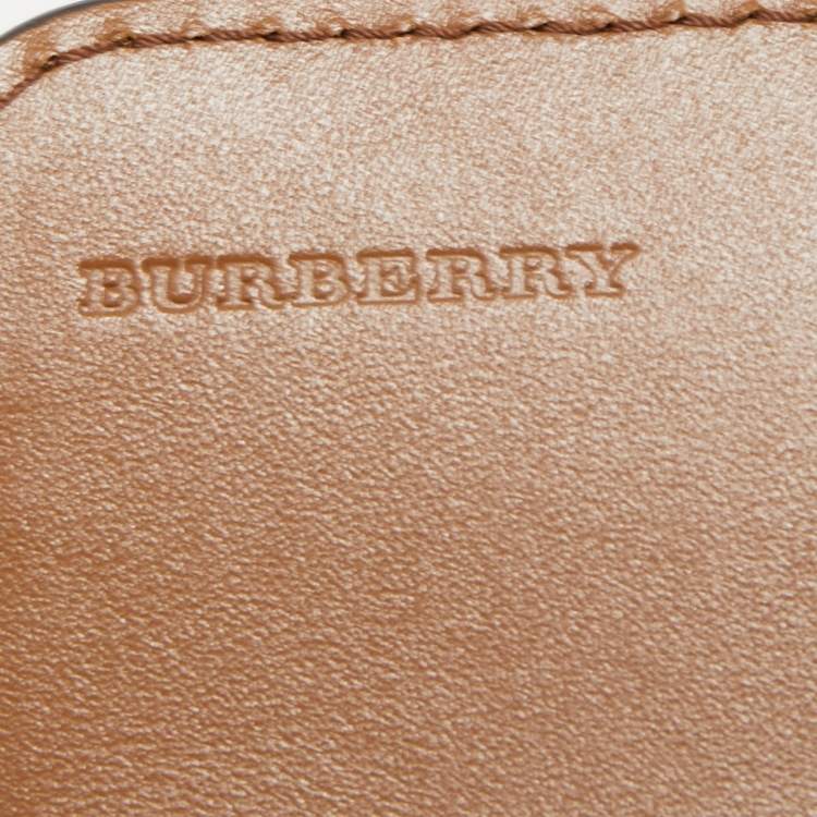 Pre Owned Burberry Brown Leather Bow Continental Wallet