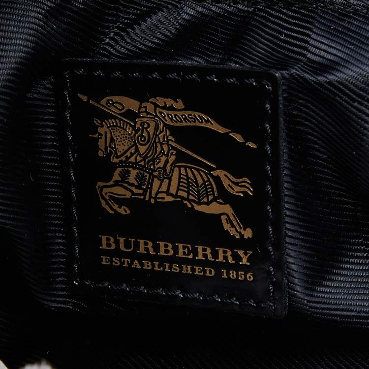 Pre Owned Burberry Black Nylon and Leather Westbury Satchel