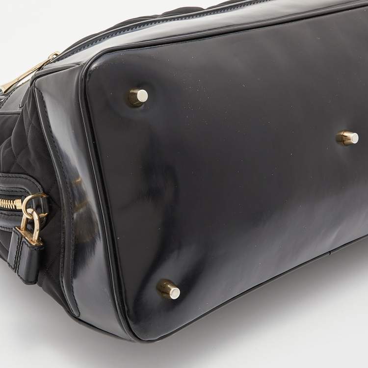 Pre Owned Burberry Black Nylon and Leather Westbury Satchel