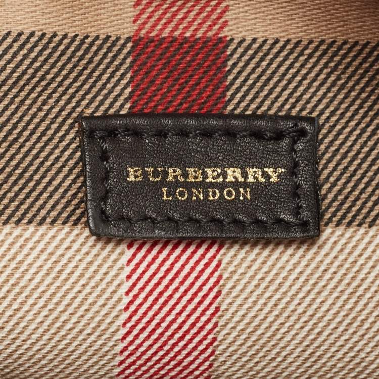 Pre Owned Burberry Orange Leather Shoulder Bag