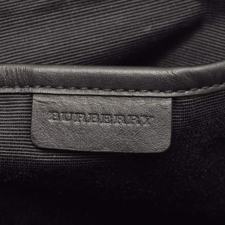 Pre Owned Burberry Burgundy Nylon Small Pouch
