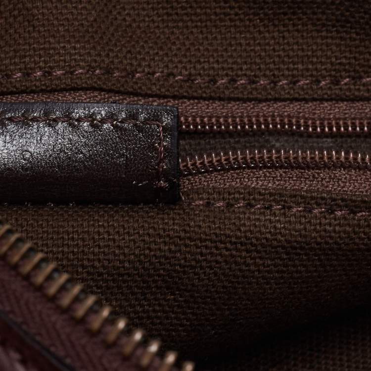 Pre Owned Burberry Brown/Beige House Check Fabric Sadie Hobo