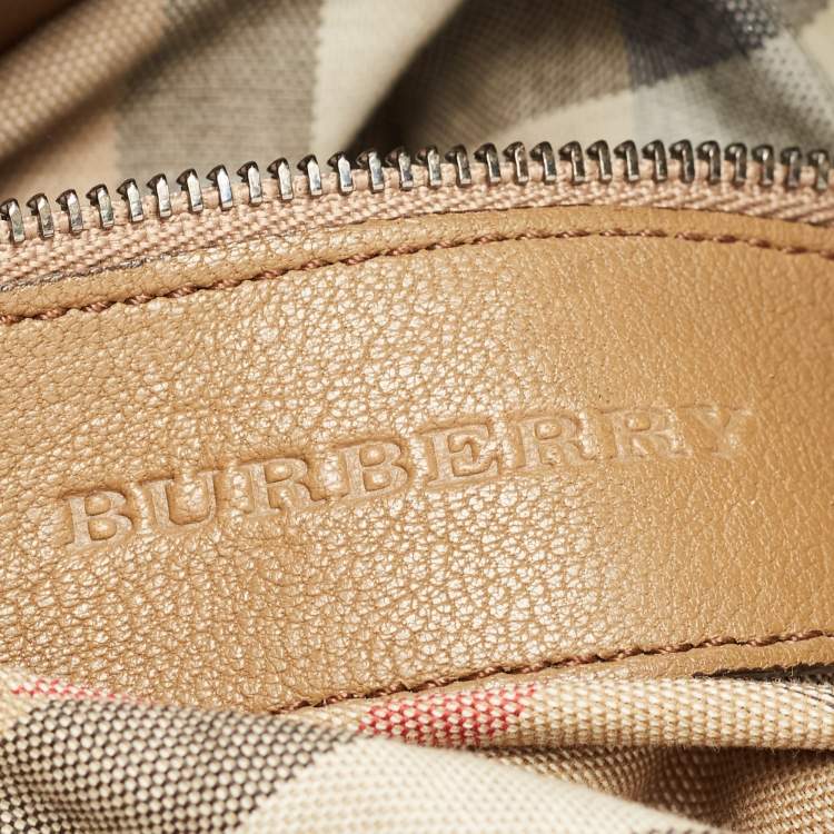 مملوكة مسبقًا Burberry Tan Pleated Leather Tote