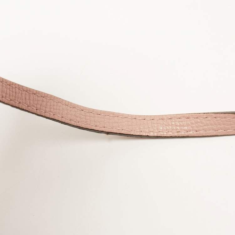 Pre Owned Burberry Pink/Beige House Check Canvas and Leather Macken Shoulder Bag