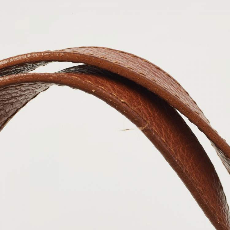 Pre Owned Burberry Prorsum Beige/Brown House Check Canvas and Leather Cinda Shoulder bag