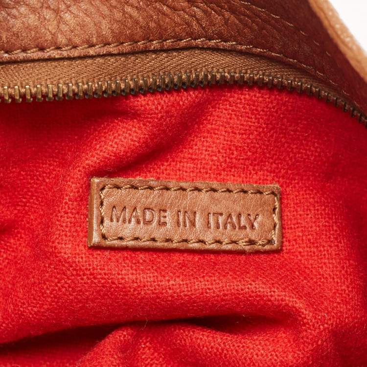 Pre Owned Burberry Prorsum Beige/Brown House Check Canvas and Leather Cinda Shoulder bag