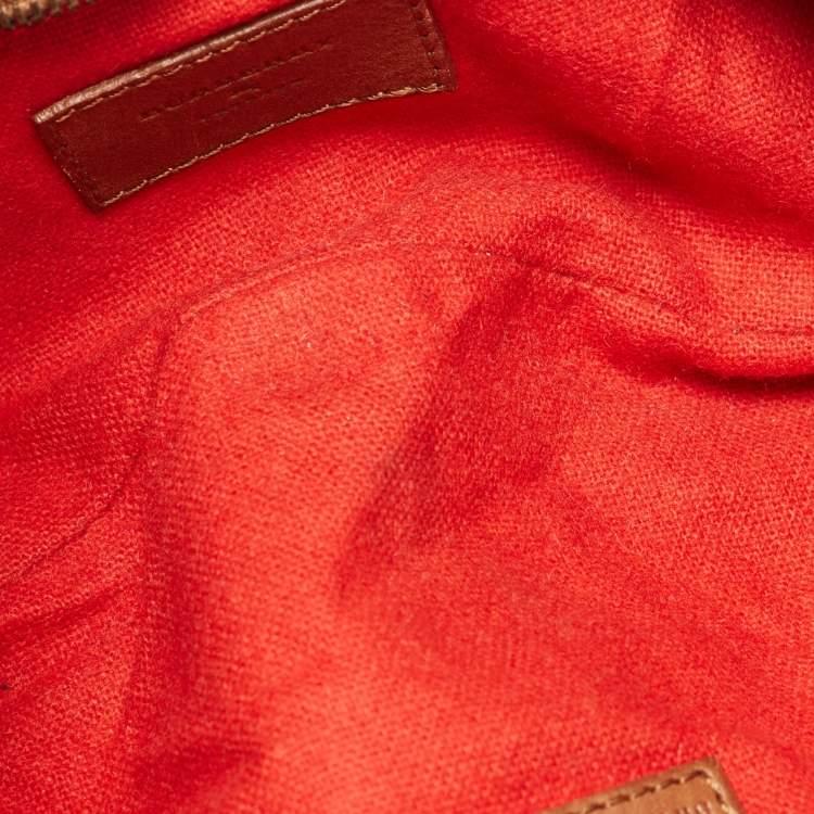 Pre Owned Burberry Prorsum Beige/Brown House Check Canvas and Leather Cinda Shoulder bag