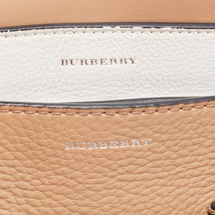 Pre Owned Burberry Tricolor Leather Small Marais Belt Tote