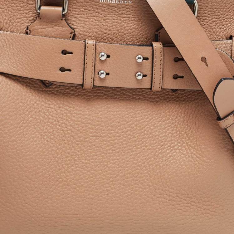 Pre Owned Burberry Tricolor Leather Small Marais Belt Tote