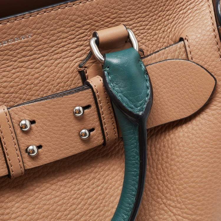 Pre Owned Burberry Tricolor Leather Small Marais Belt Tote