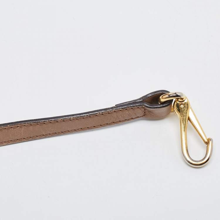 Pre Owned Burberry Brown Leather Small Bow Detail Satchel