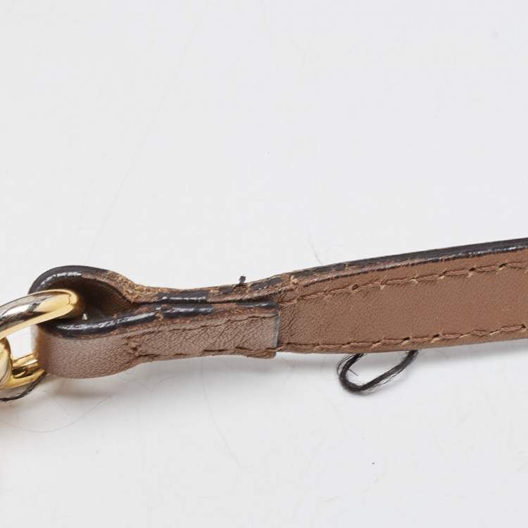 Pre Owned Burberry Brown Leather Small Bow Detail Satchel