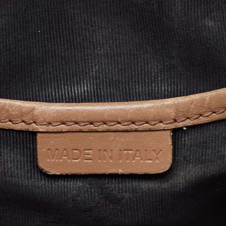 Pre Owned Burberry Brown Leather Small Bow Detail Satchel