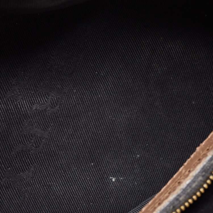 Pre Owned Burberry Brown Leather Small Bow Detail Satchel