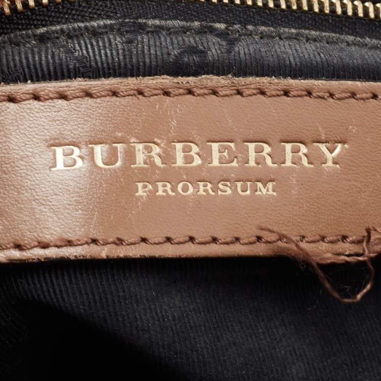 Pre Owned Burberry Brown Leather Small Bow Detail Satchel