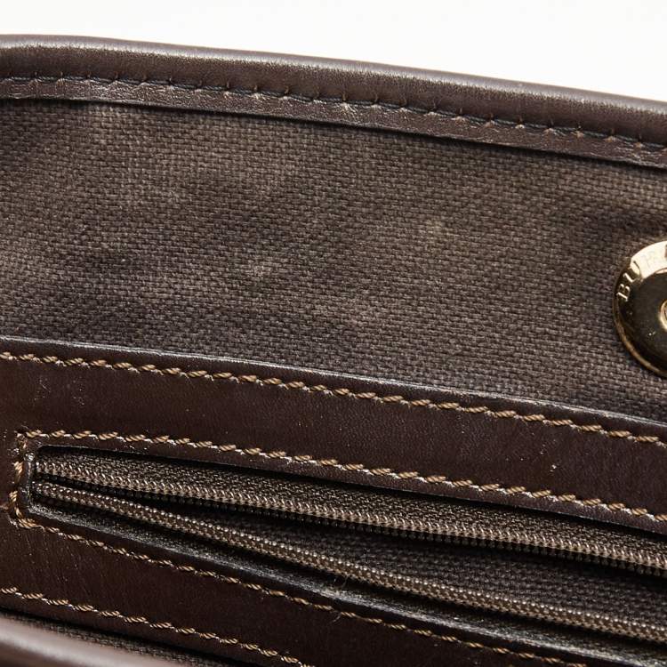 Pre Owned Burberry Beige/Brown Haymarket Coated Canvas and Leather Regent Tote