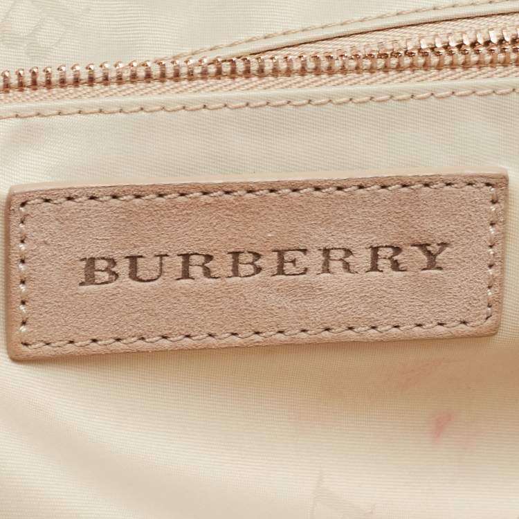 Pre Owned Burberry Beige Python Frame Clutch