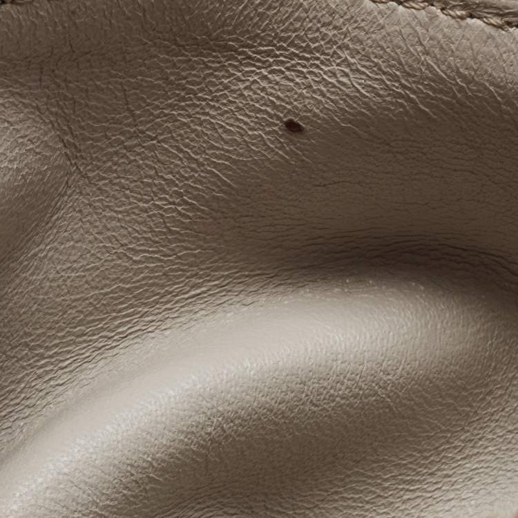 Pre Owned Burberry Peach Leather Canterbury Hobo