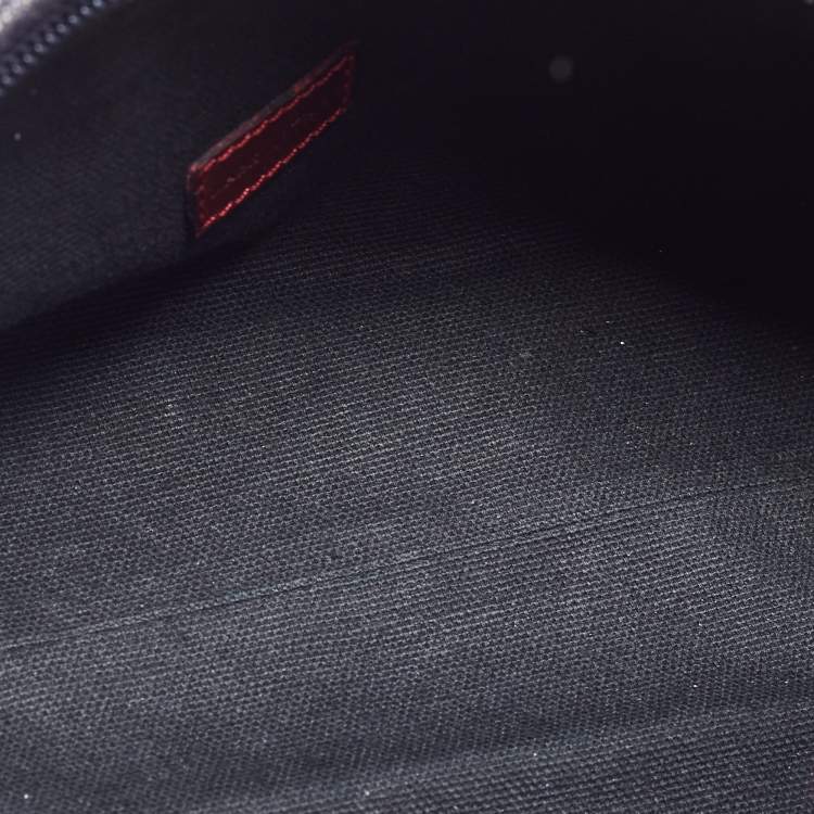 Pre Owned Burberry Blue Denim and Leather Baguette Bag