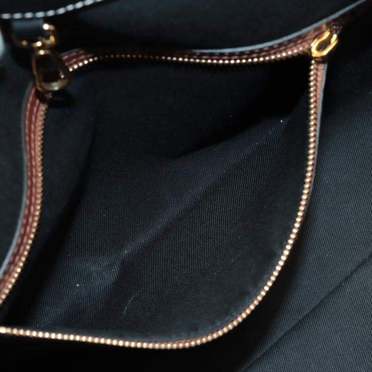 Pre Owned Burberry PVC & leather Tote bag Brown   No zipper pull