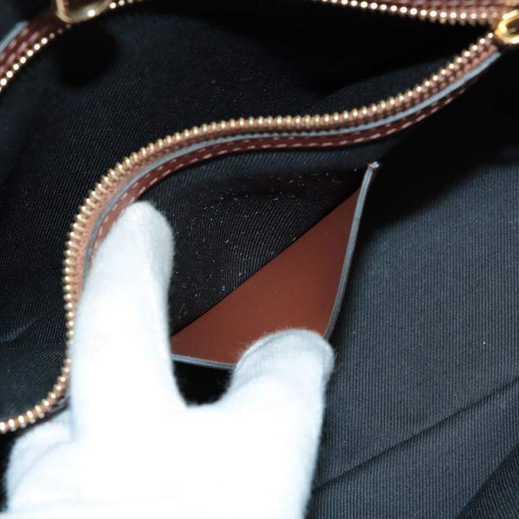 Pre Owned Burberry PVC & leather Tote bag Brown   No zipper pull