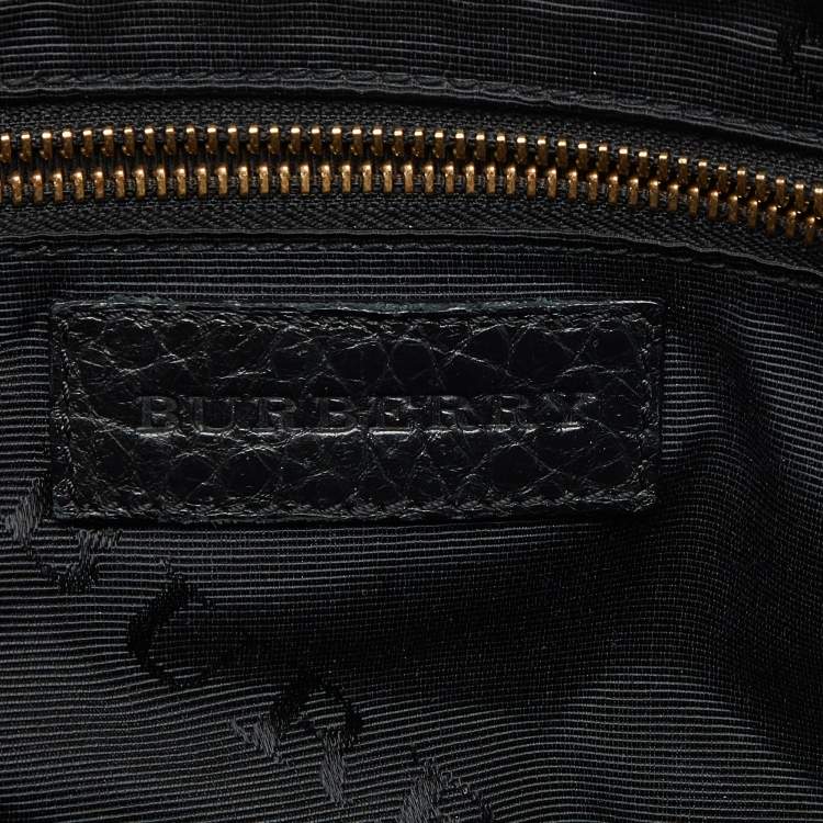 Pre Owned Burberry Black Leather Small Harrogate Crossbody Bag
