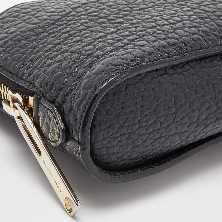 Pre Owned Burberry Black Leather Small Harrogate Crossbody Bag