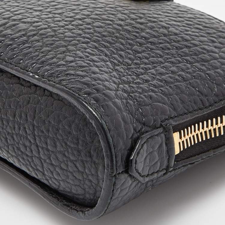 Pre Owned Burberry Black Leather Small Harrogate Crossbody Bag