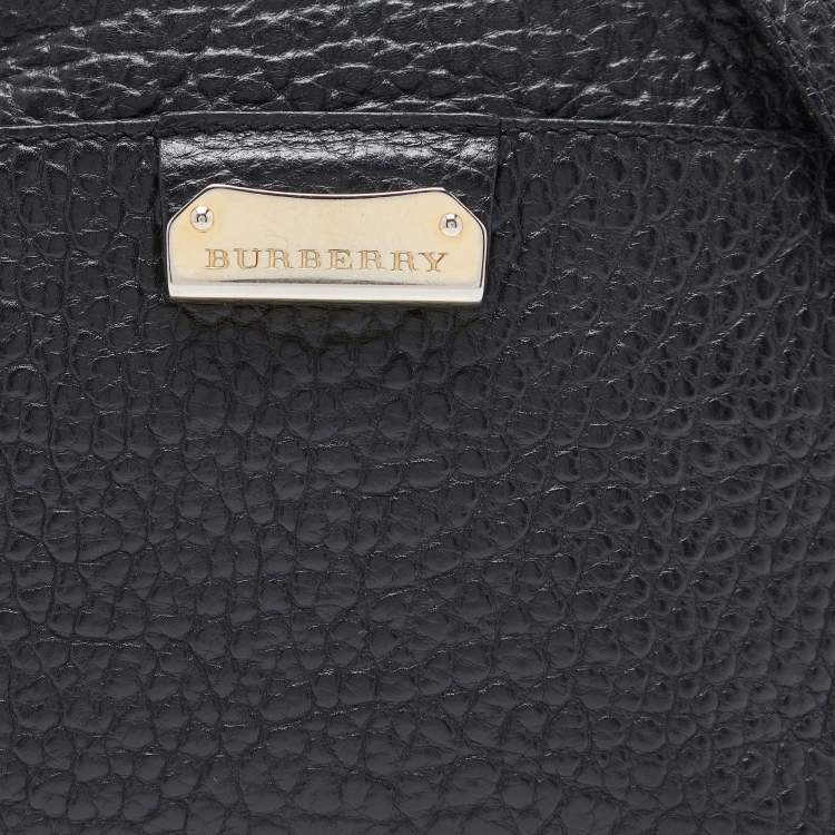 Pre Owned Burberry Black Leather Small Harrogate Crossbody Bag