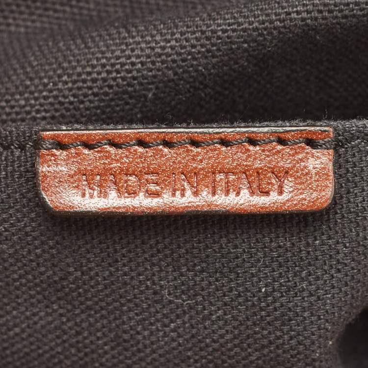 Pre Owned Burberry Brown House Check Canvas and Leather Small Chester Bowler Bag