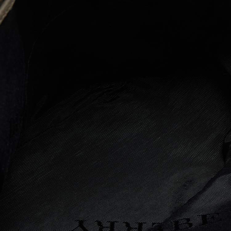Pre Owned Burberry Grey Leather Orchard Duffel Bag