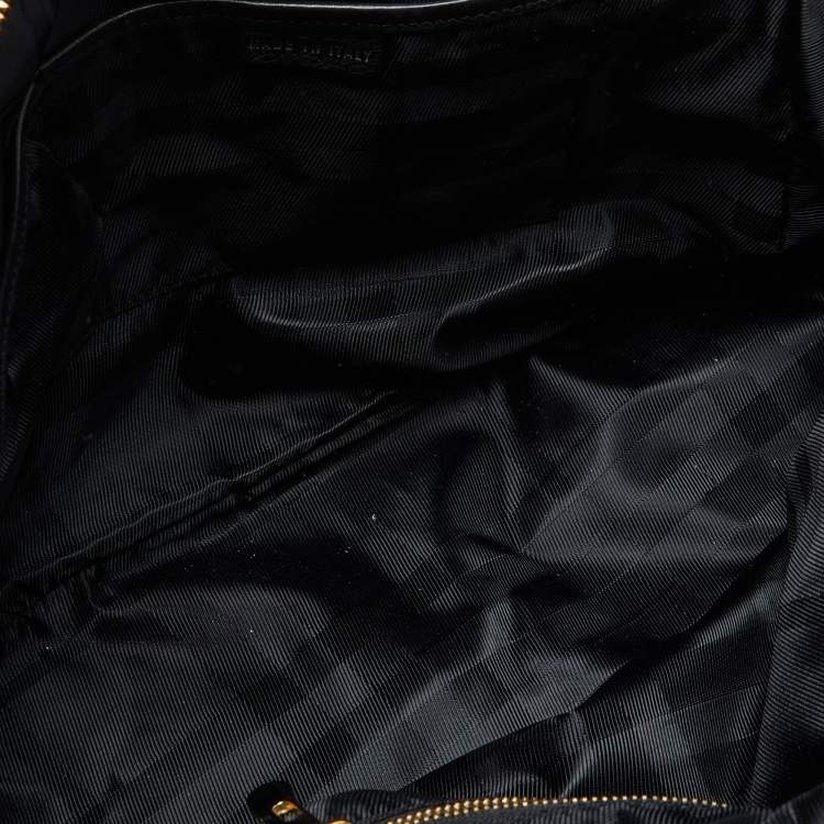Pre Owned Burberry Beige/Black Quilted House Check Canvas and Leather Westbury Satchel