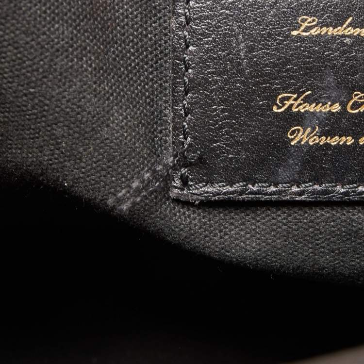 Pre Owned Burberry Tan/Beige House Check Fabric and Leather Small Canterbury Tote