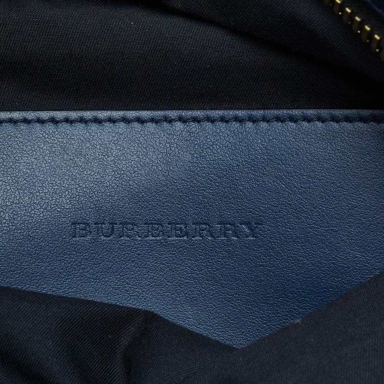 Pre Owned Burberry Multicolor Archive Scarf Print Nylon and Leather Bum Bag 