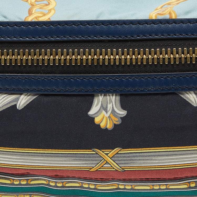 Pre Owned Burberry Multicolor Archive Scarf Print Nylon and Leather Bum Bag 