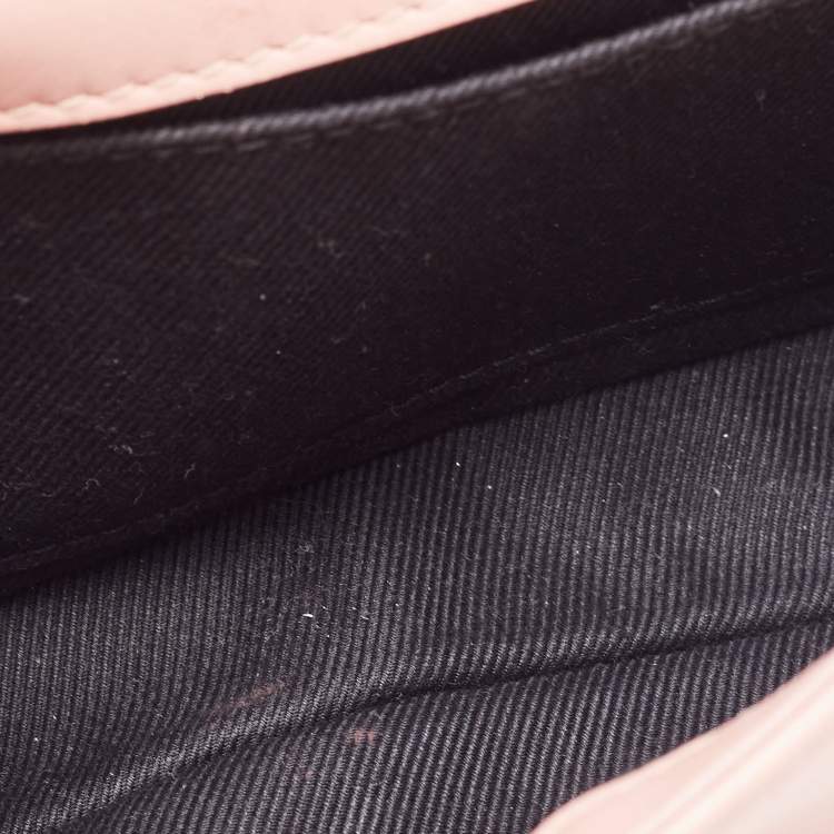 Pre Owned Burberry Pink Leather Mini Lola Chain Shoulder Bag